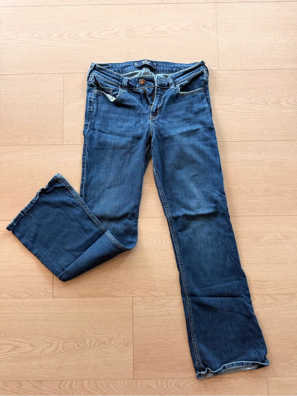 Hollister Women’s Boot-Cut Dark Blue Denim Jeans